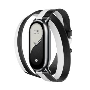 Alternative view of Xiaomi Smart Band 8 Double Wrap Strap - Black and white