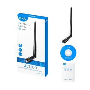 Alternative view of Cudy 1300Mbps High Gain WiFi USB3.0 Adapter with High Gain Antenna