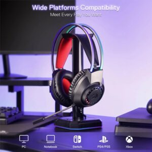 Alternative view of Redragon SCREAM Over-Ear RGB Gaming Headset - Black