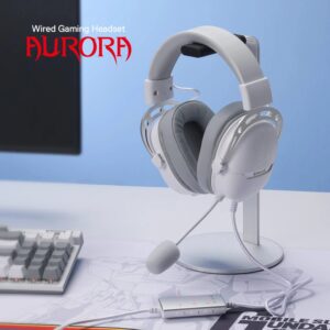 Alternative view of REDRAGON Over-Ear AURORA Gaming Headset - White