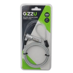Alternative view of Gizzu Secure Wedge Code Cable Lock 1.8m