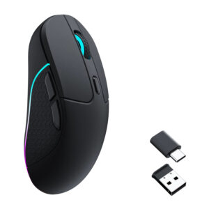 Alternative view of Keychron M3 RGB Wireless Optical Mouse – Black