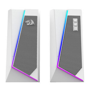 Alternative view of Redragon GS20W ANVIL 3W 2.0 RGB Stereo Desktop PC Speakers - White
